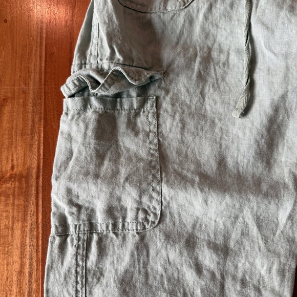 Nicole Miller New York Women's 100% Linen Cargo Pants Size M - Picture 2 of 4